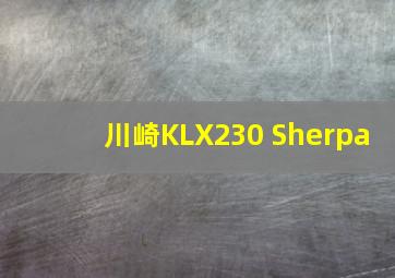 川崎KLX230 Sherpa